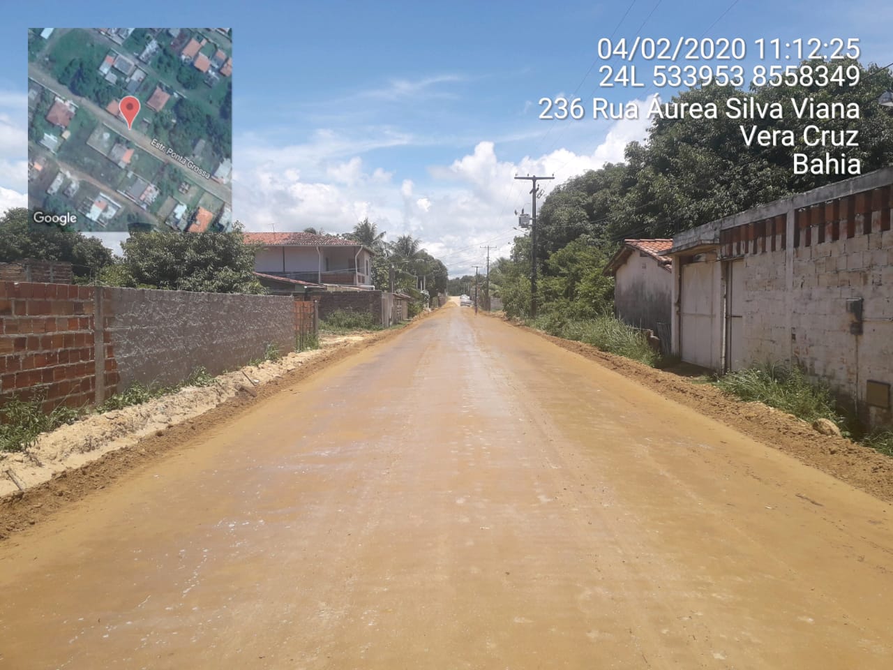 Estrada vicinal do acervo BIOVIA