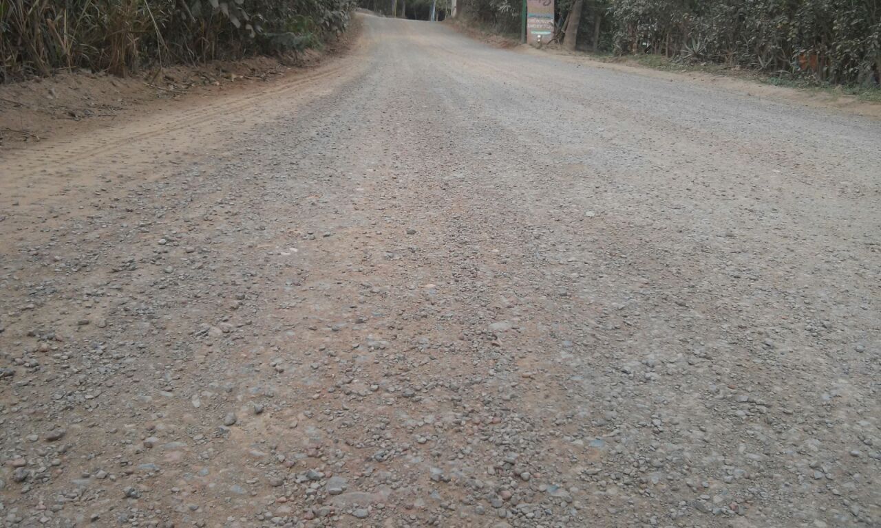 Camada de solo durante o processo de tratamento